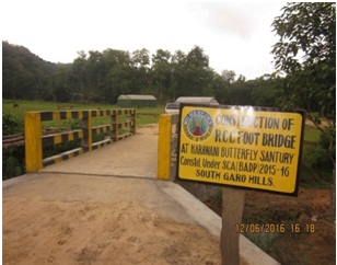 Construction of RCC footbridge at Karawani Butterfly Sanctuary